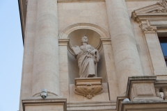 Monument on the facade of Bucharest Court
